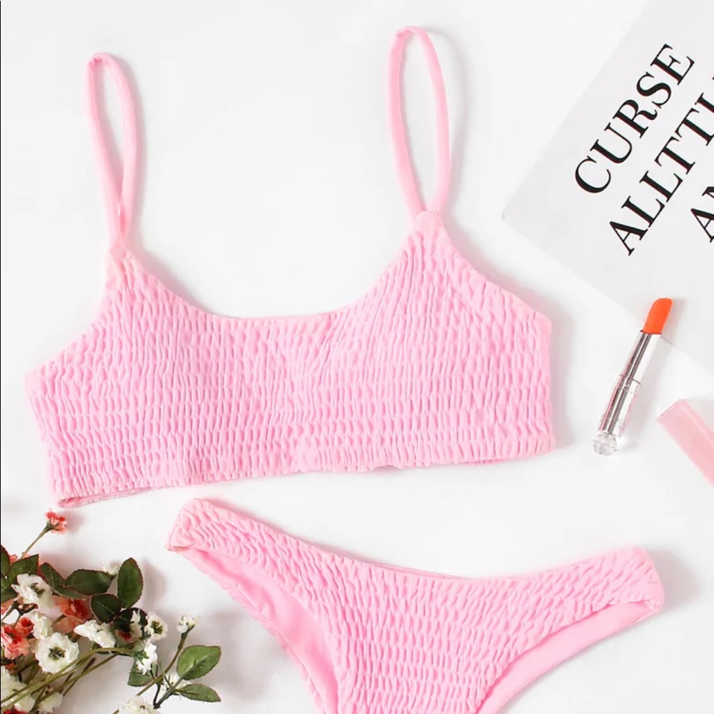 Light Pink Two Piece Bathing Suit